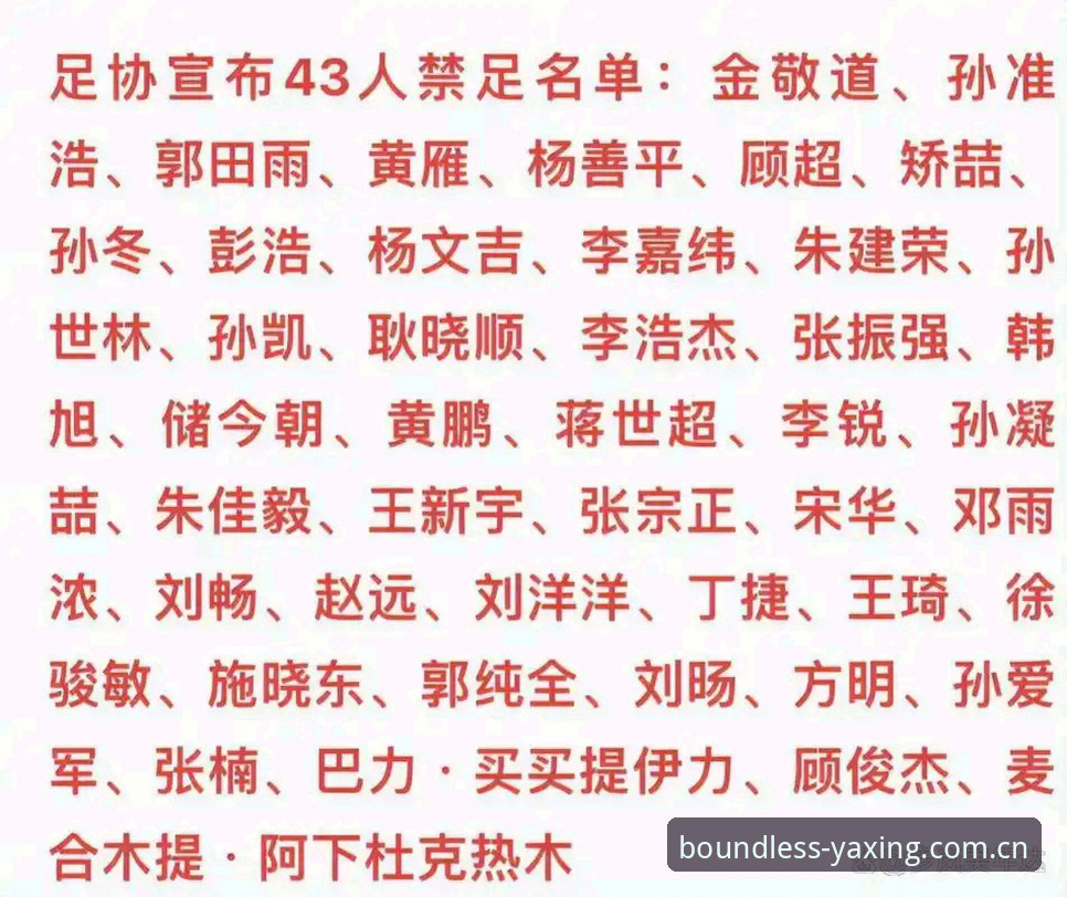 足协第三批禁足名单深度评测：17人终身禁足背后，亚星以视野定边界主题带来哪些观察